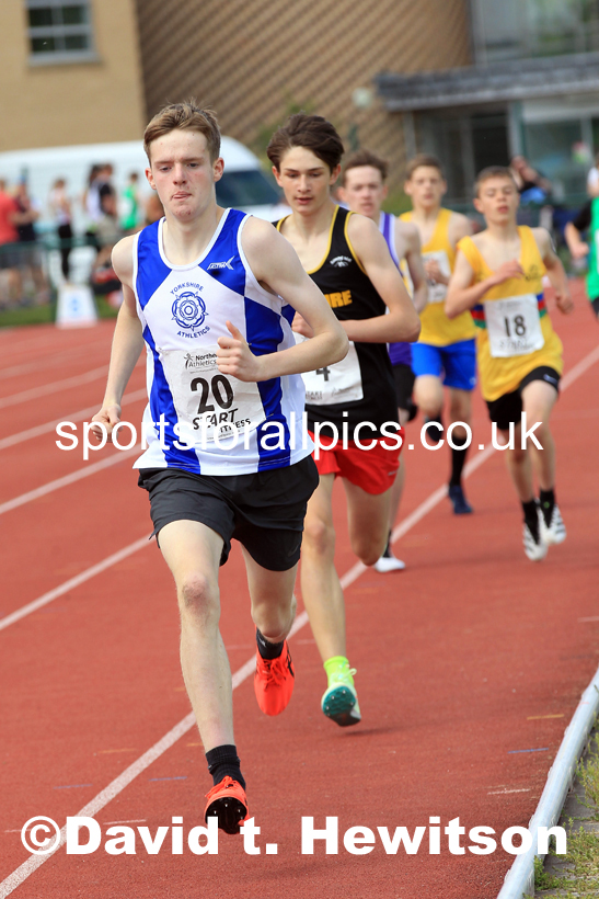 Boys Under-15s 800 metres, 2022 Northern Inter Counties U17s and U15s Track and Field, York, Thursday, June 2nd. Photo: David T. Hewitson/Sports for All Pics